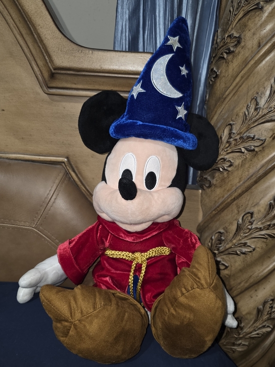 Disney Other - Disney Store Authentic Fantasia Sorcerer Mickey Mouse 23” Plush Hat Robe Soft